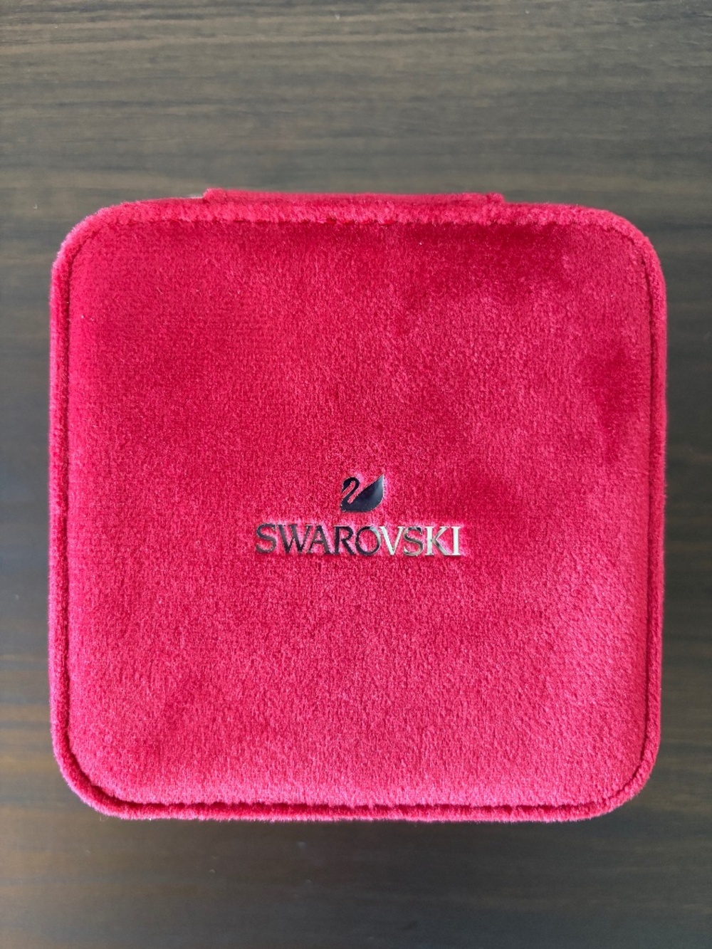 Swarovski Red Velvet Travel Jewelry Box, 4.25" x 4.25"